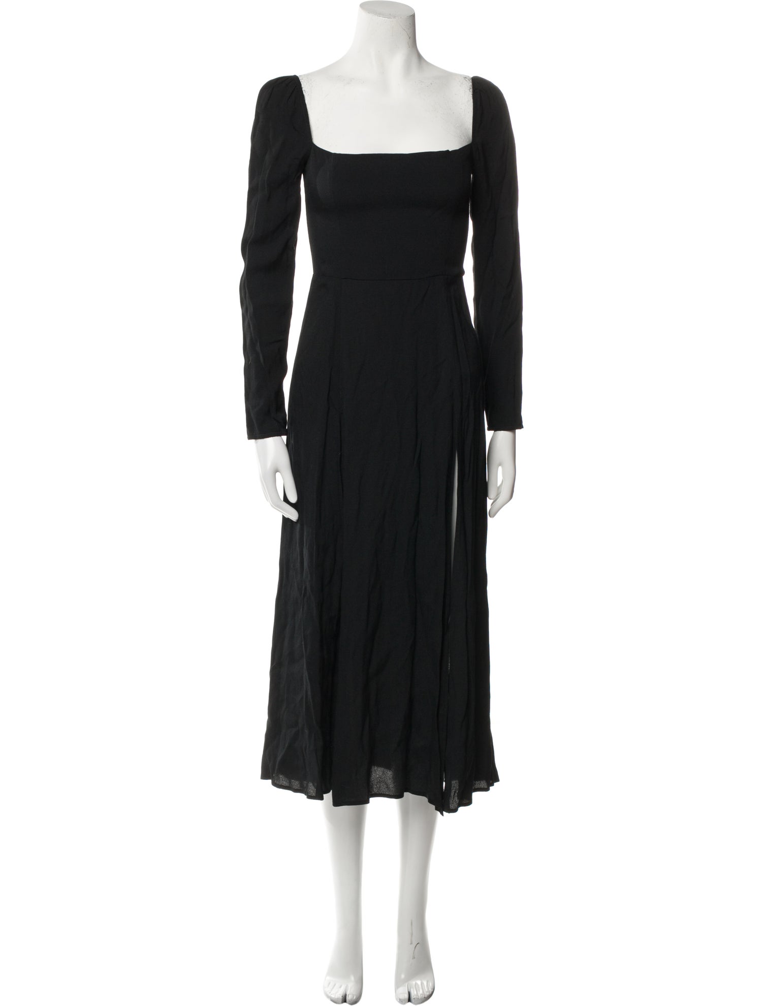 Reformation Square Neckline Midi Length Dress