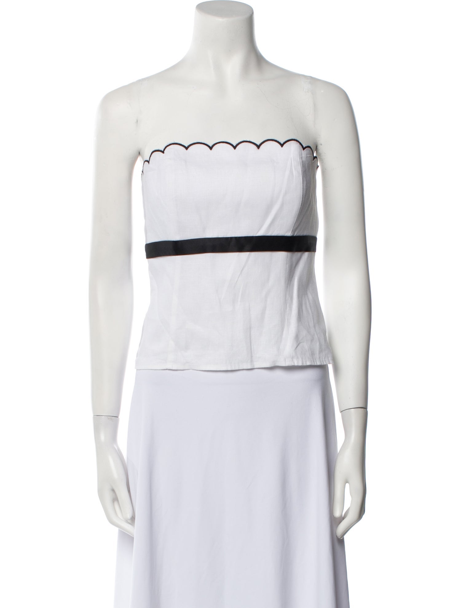 Reformation Linen Striped Crop Top