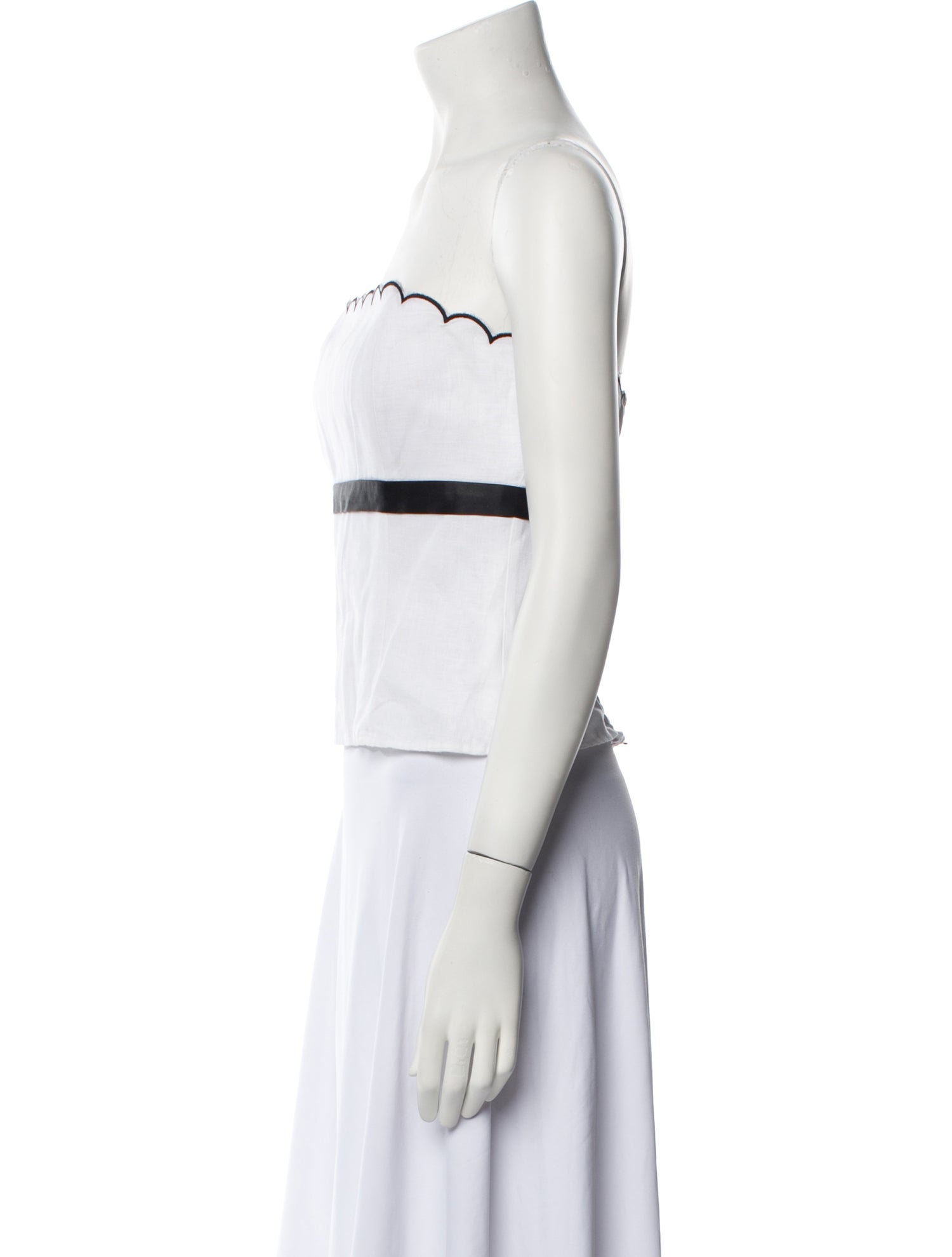 Reformation Linen Striped Crop Top