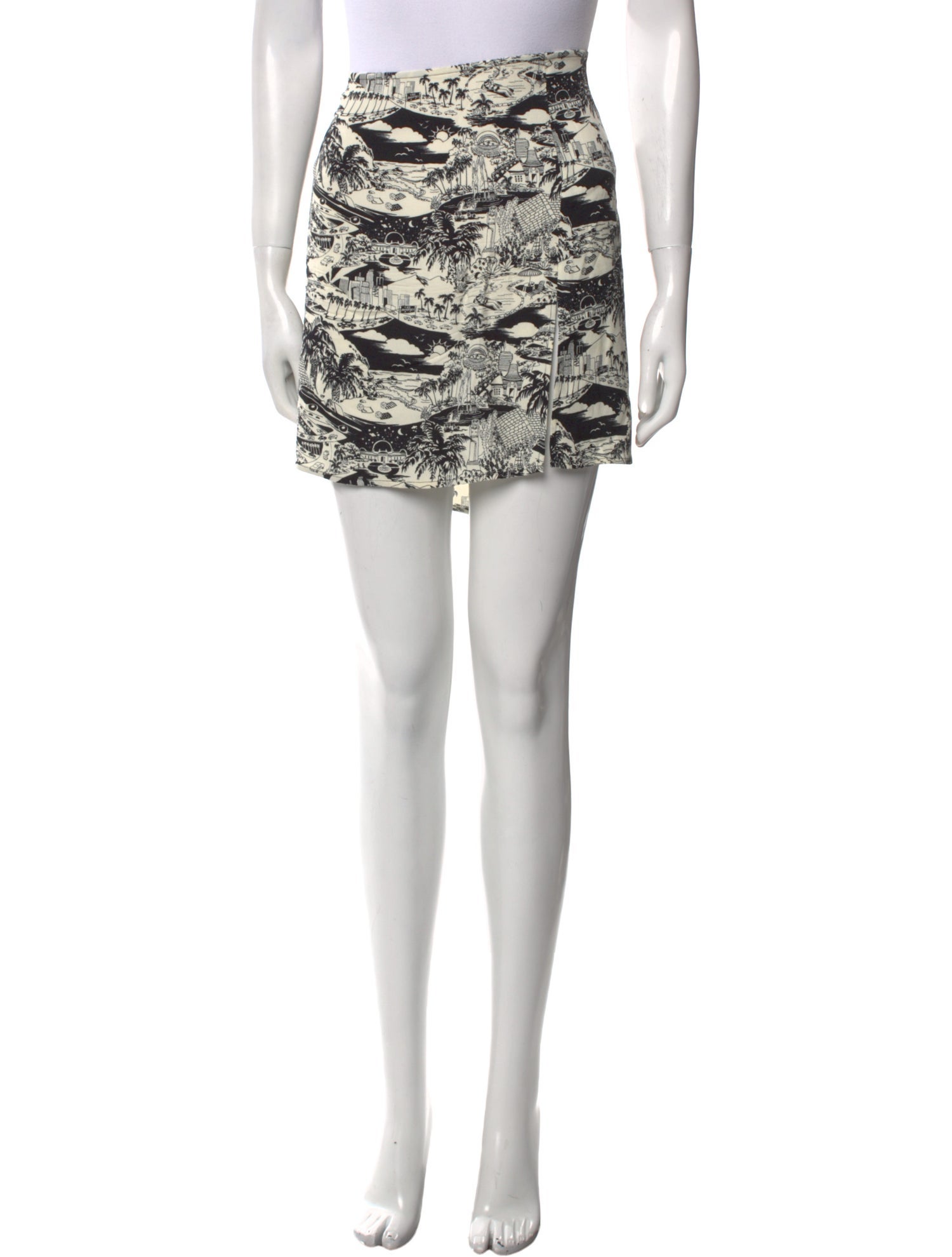 Reformation Printed Mini Skirt
