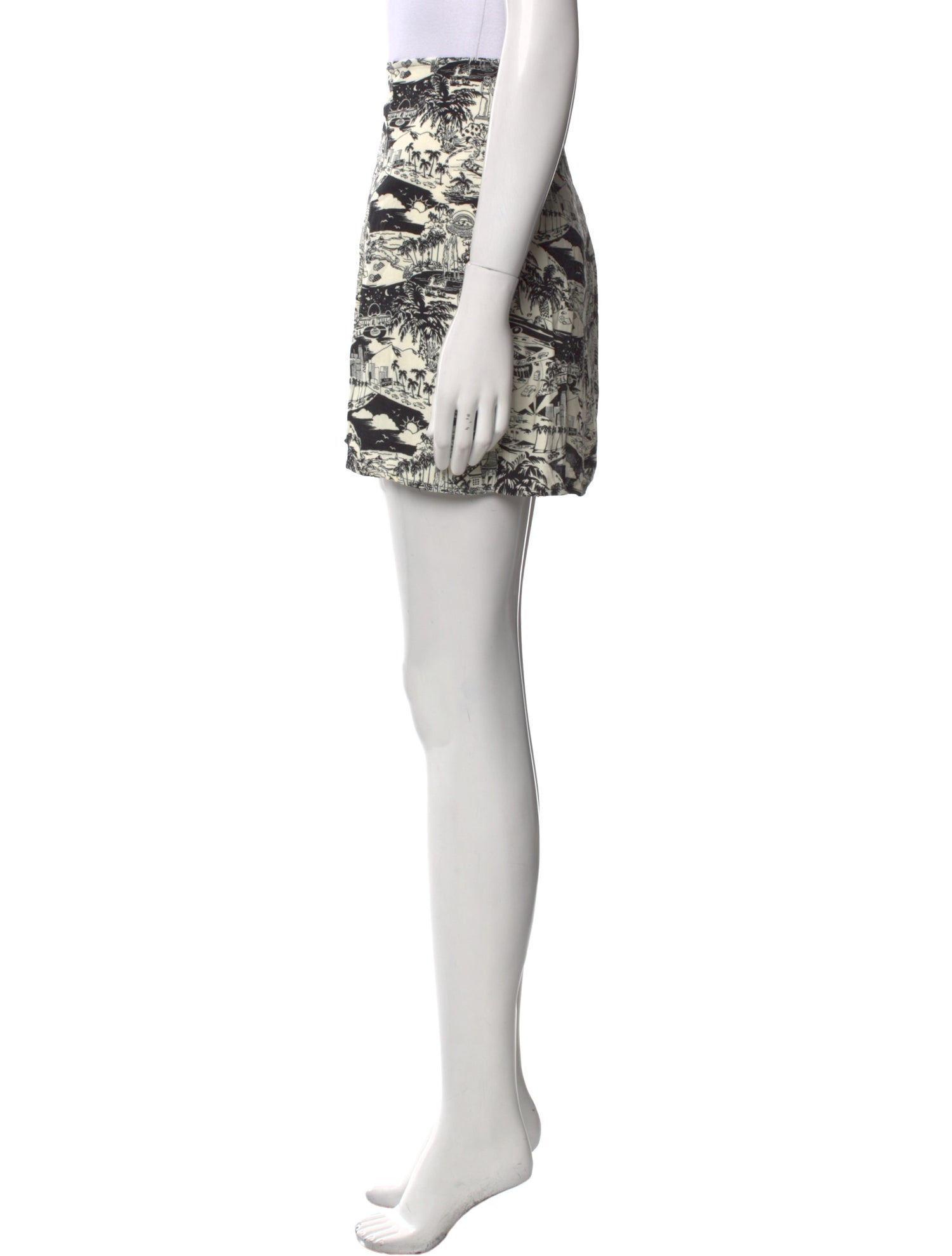 Reformation Printed Mini Skirt