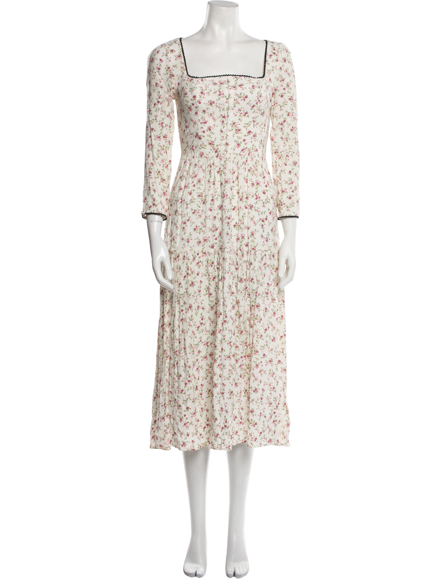 Reformation Floral Print Long Dress