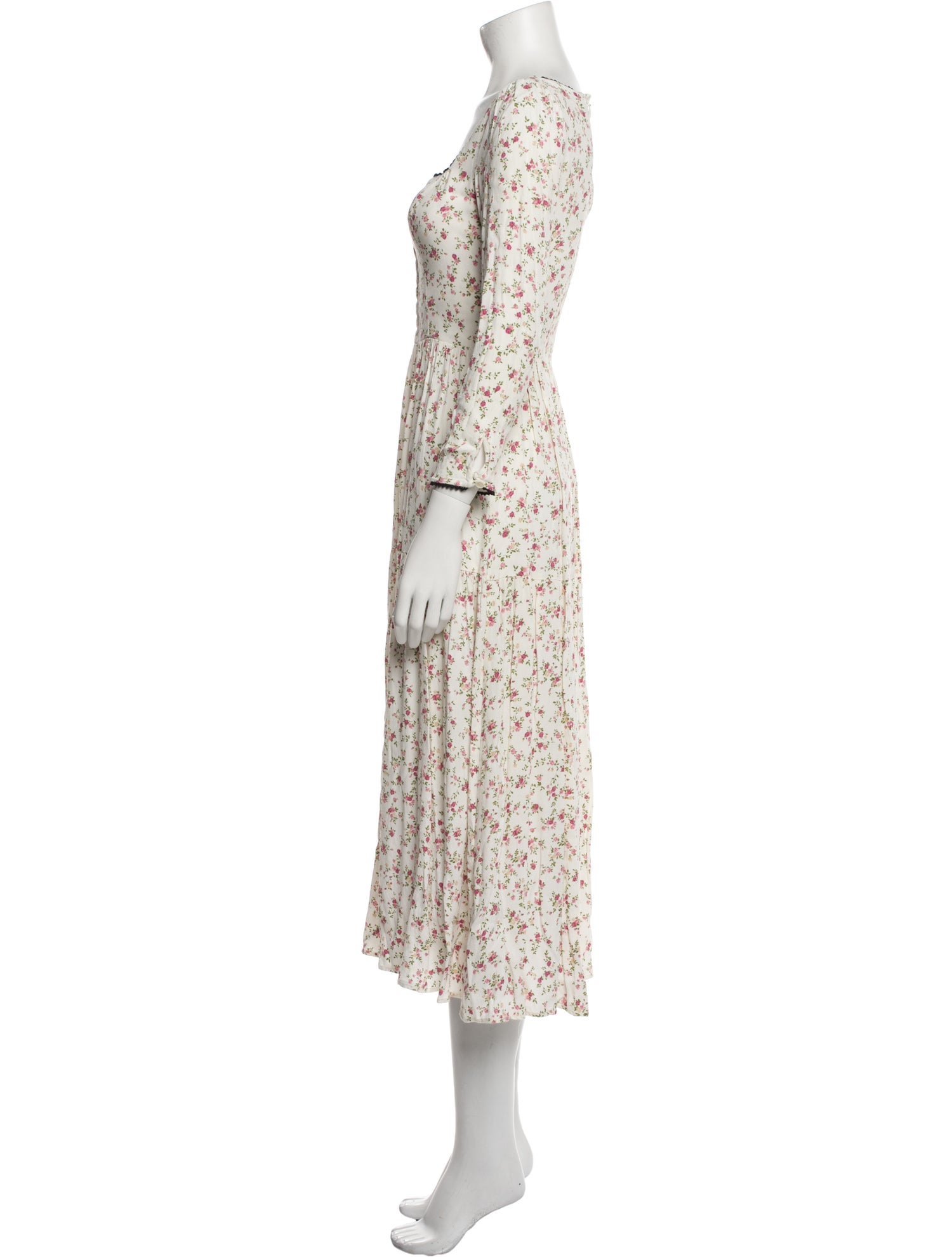 Reformation Floral Print Long Dress