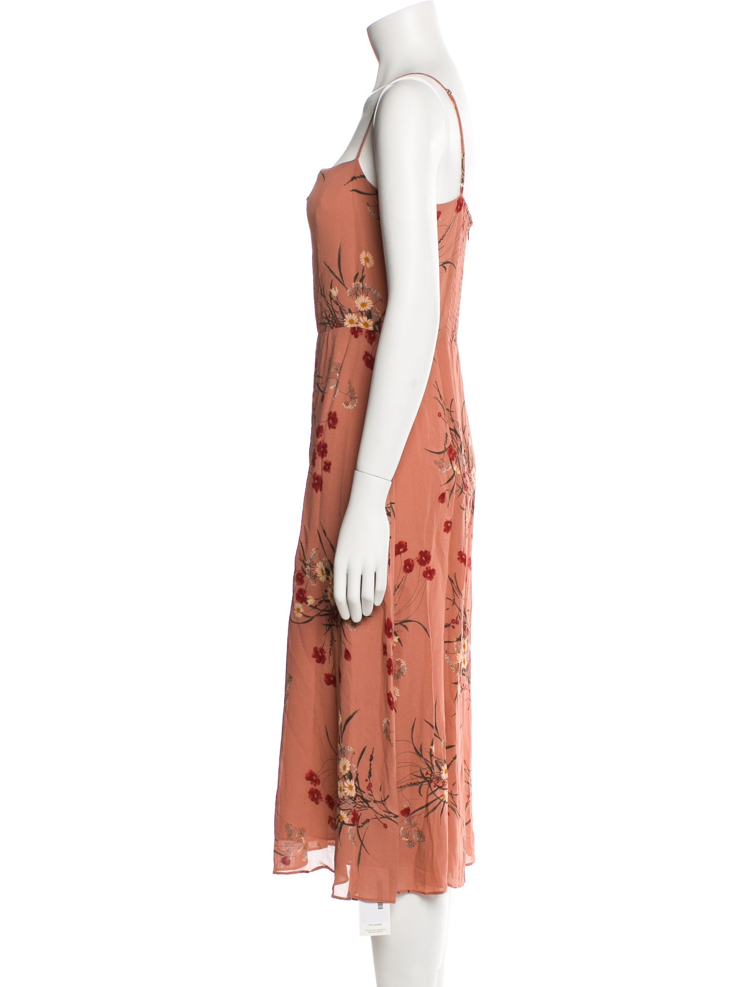 Reformation Floral Print Midi Length Dress