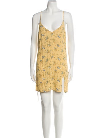 Reformation Tops Floral Print V-Neck Tunic S