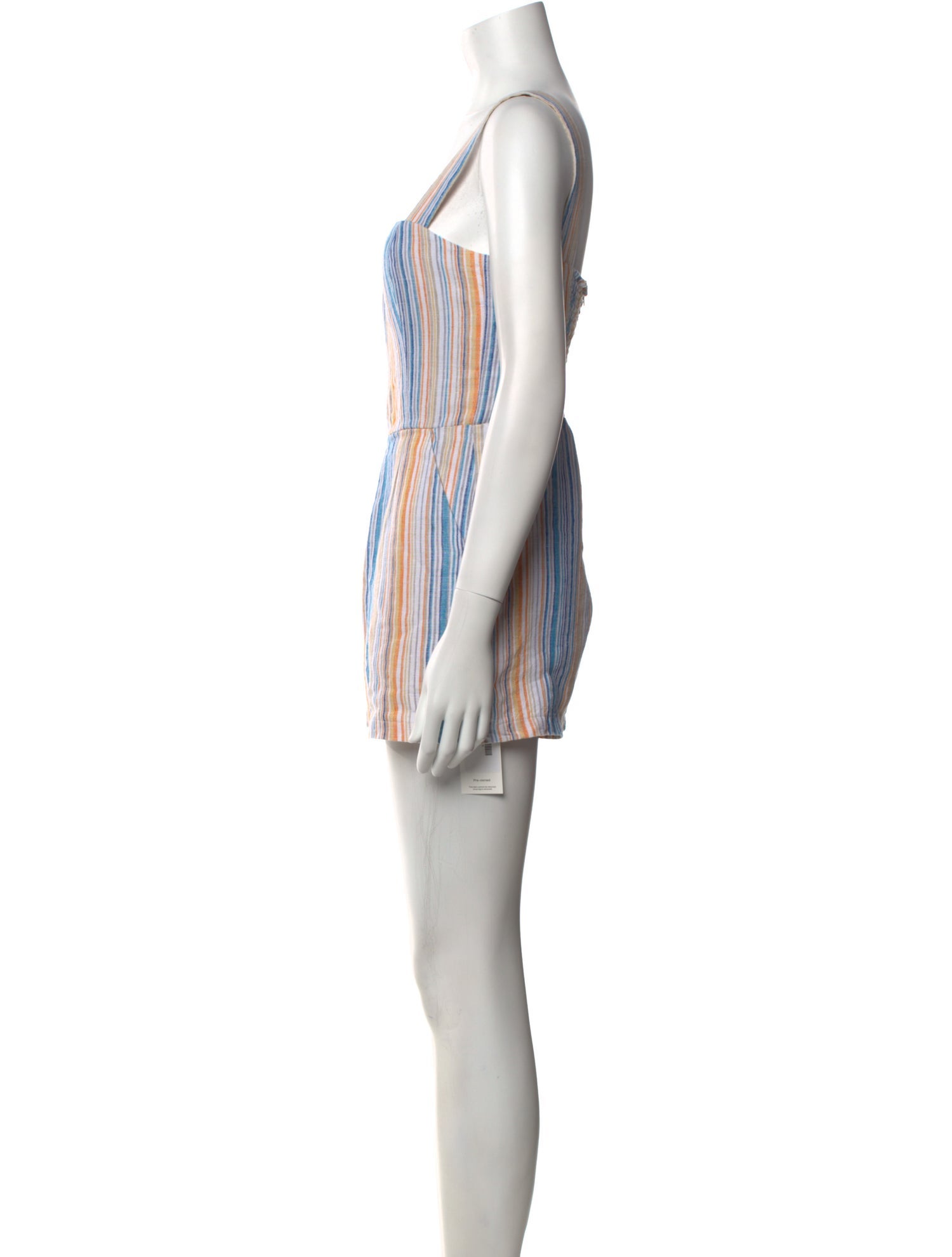 Reformation Linen Striped Romper