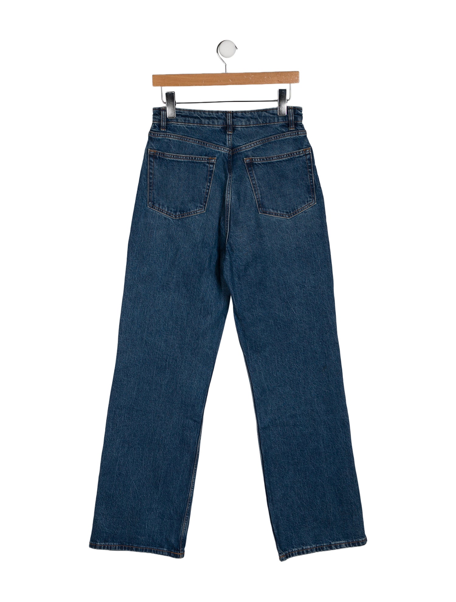 Khaite アルヒ ハイウエスト シンス 1122908099 099 Khaite High-Rise Straight Leg Jeans - Blue, 13.25
