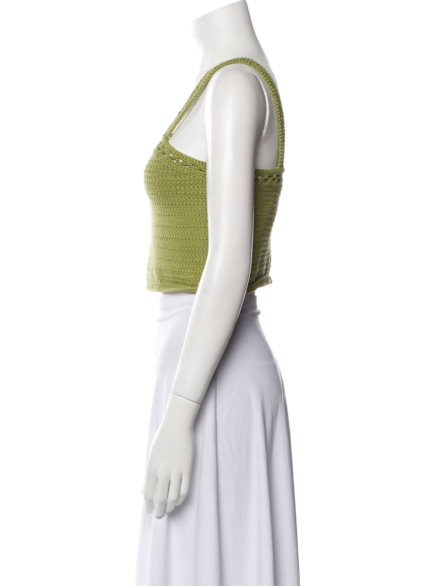 Reformation Square Neckline Sleeveless Crop Top