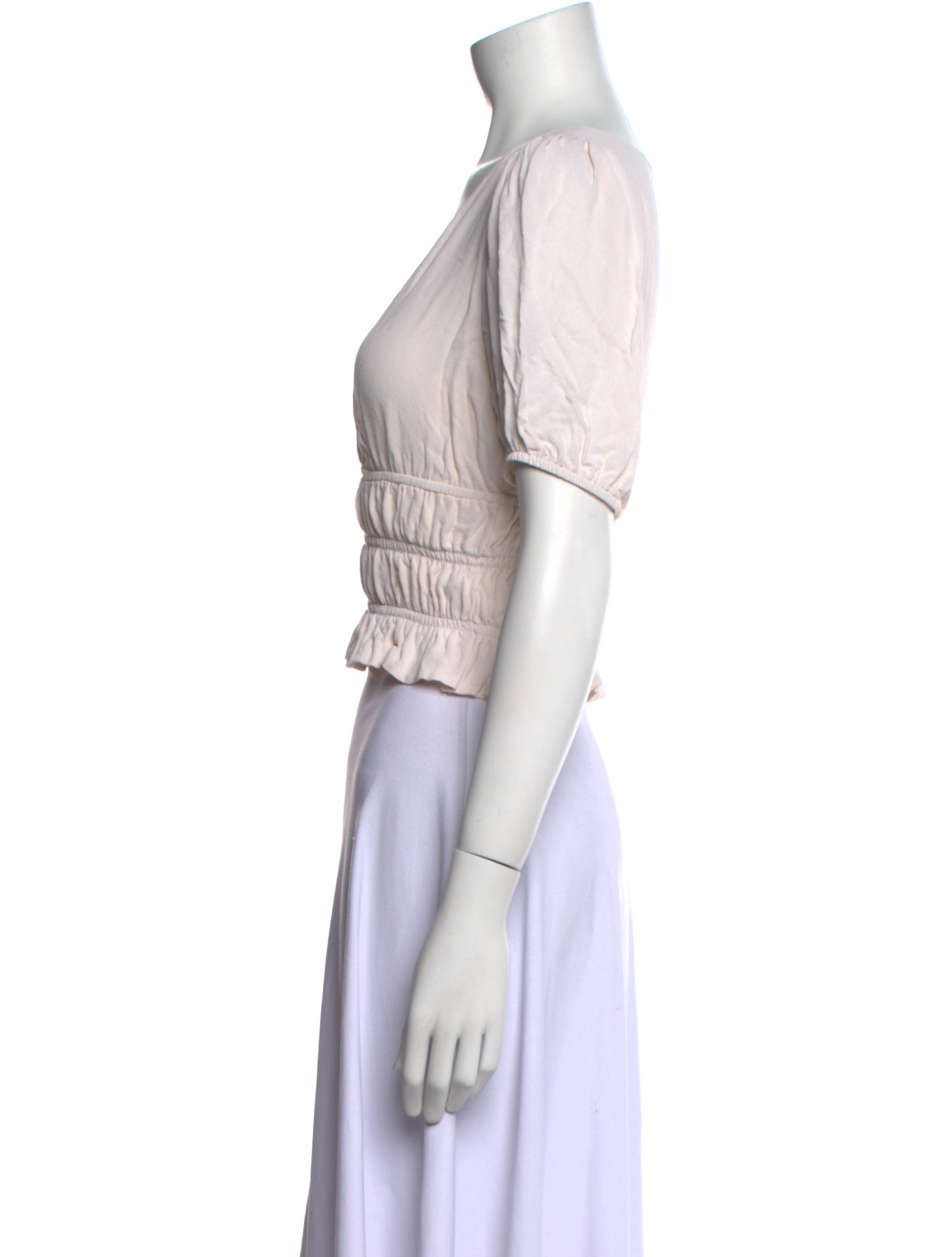 Reformation V-Neck Short Sleeve Crop Top