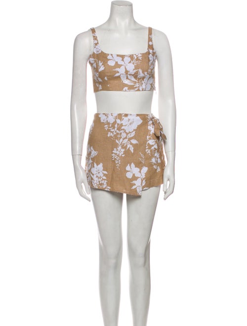 Reformation Linen Printed Skirt Set