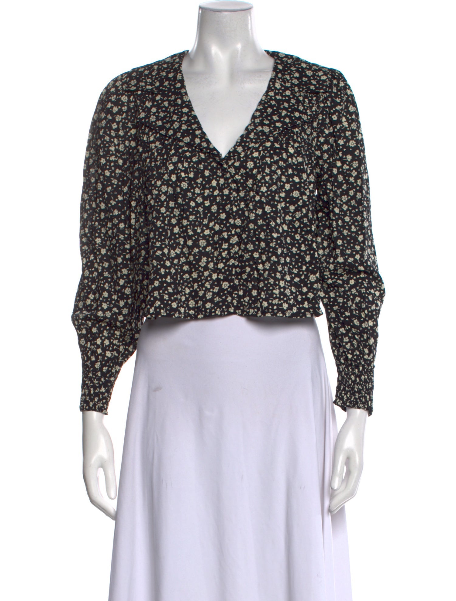 Reformation Floral Print V-Neck Crop Top w/ Tags