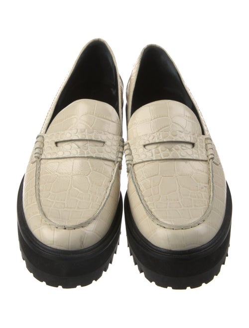 Reformation Embossed Leather Loafers