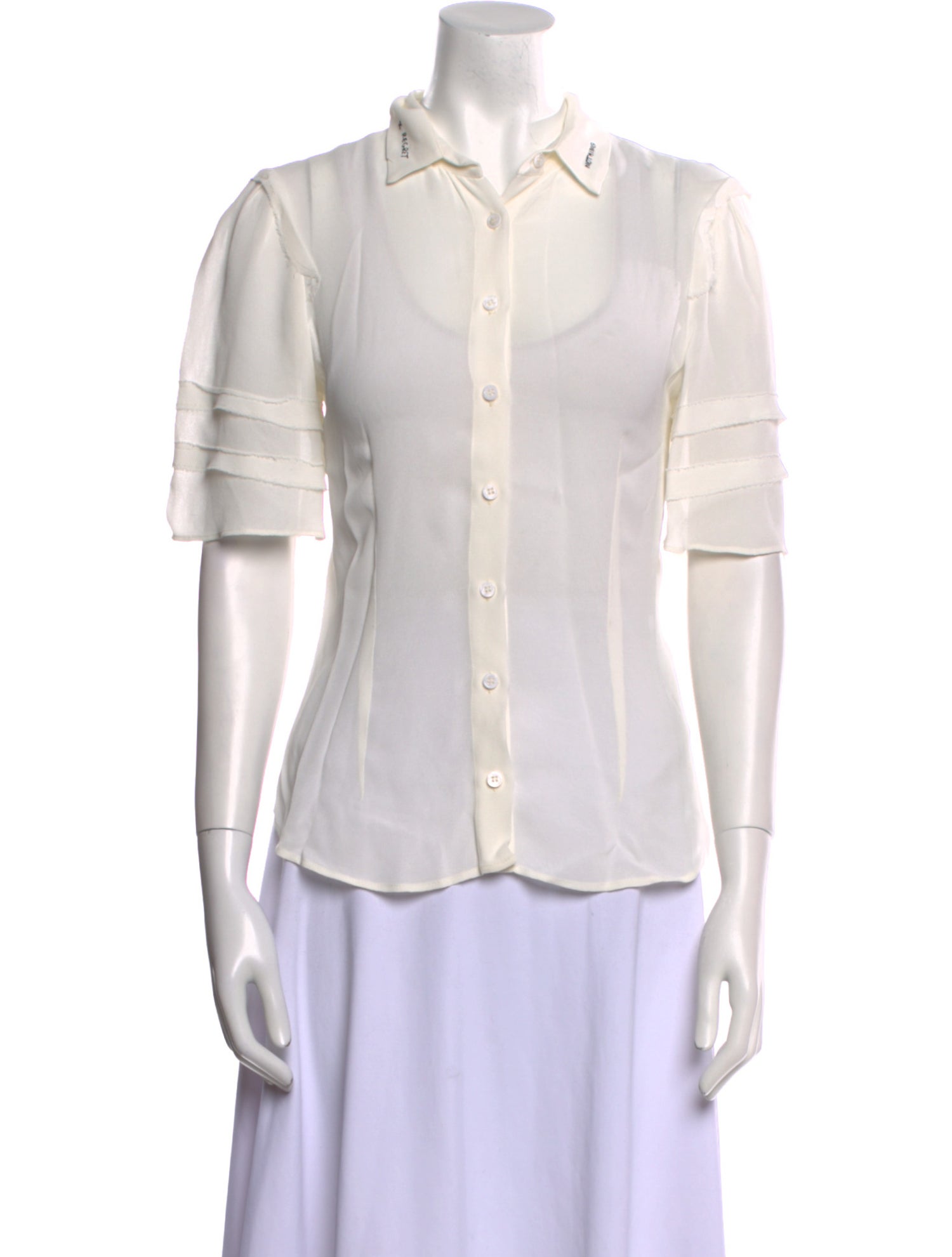 Reformation Short Sleeve Button-Up Top