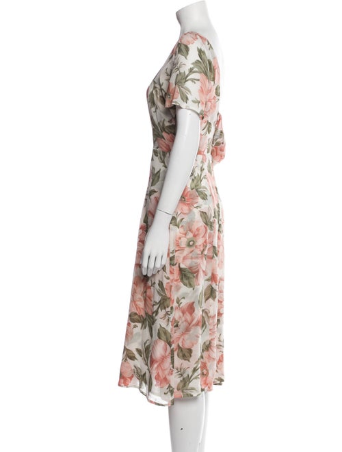 Reformation Floral Print Midi Length Dress