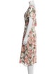 Reformation Floral Print Midi Length Dress