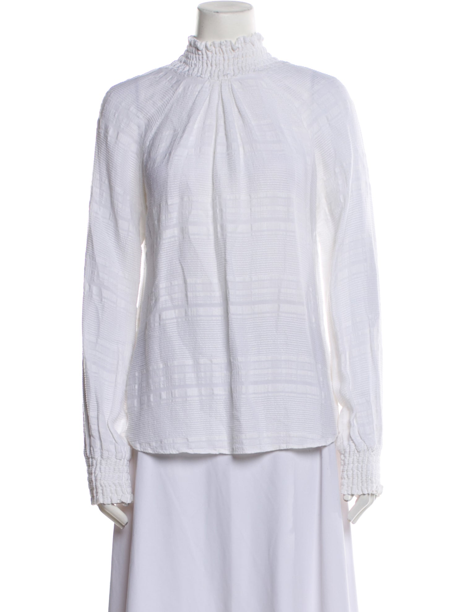 Reformation Graphic Print Mock Neck Top