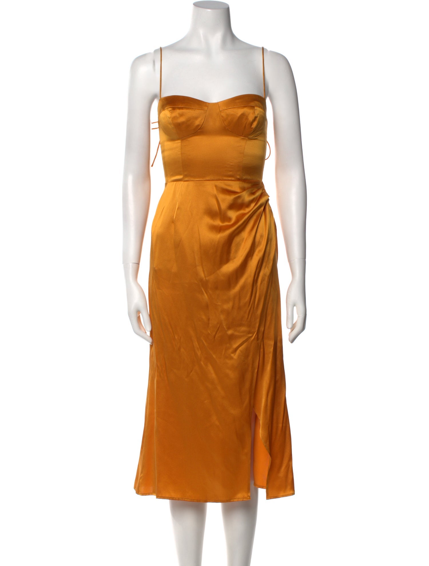 Reformation Satin Midi Length Dress