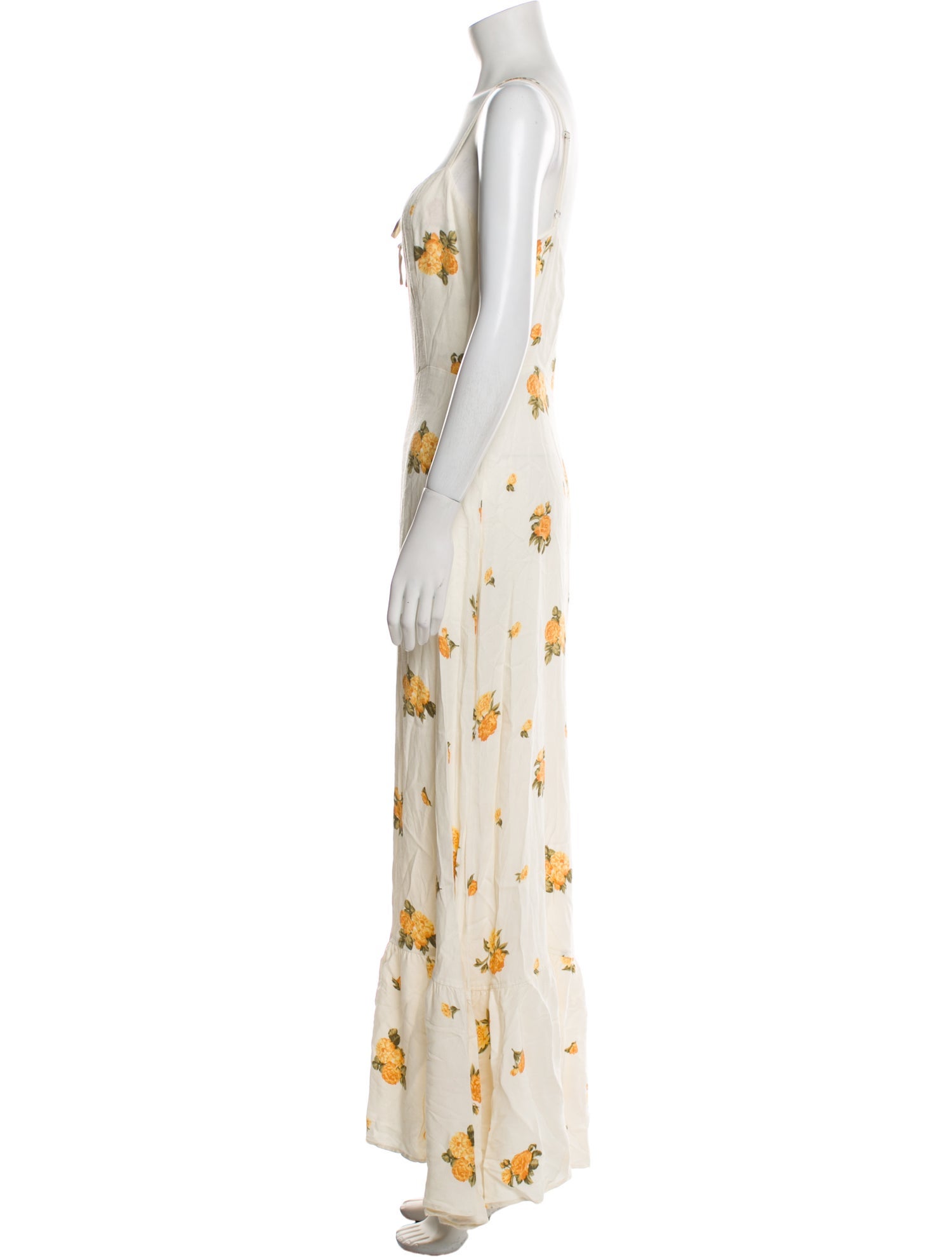Reformation Floral Print Long Dress