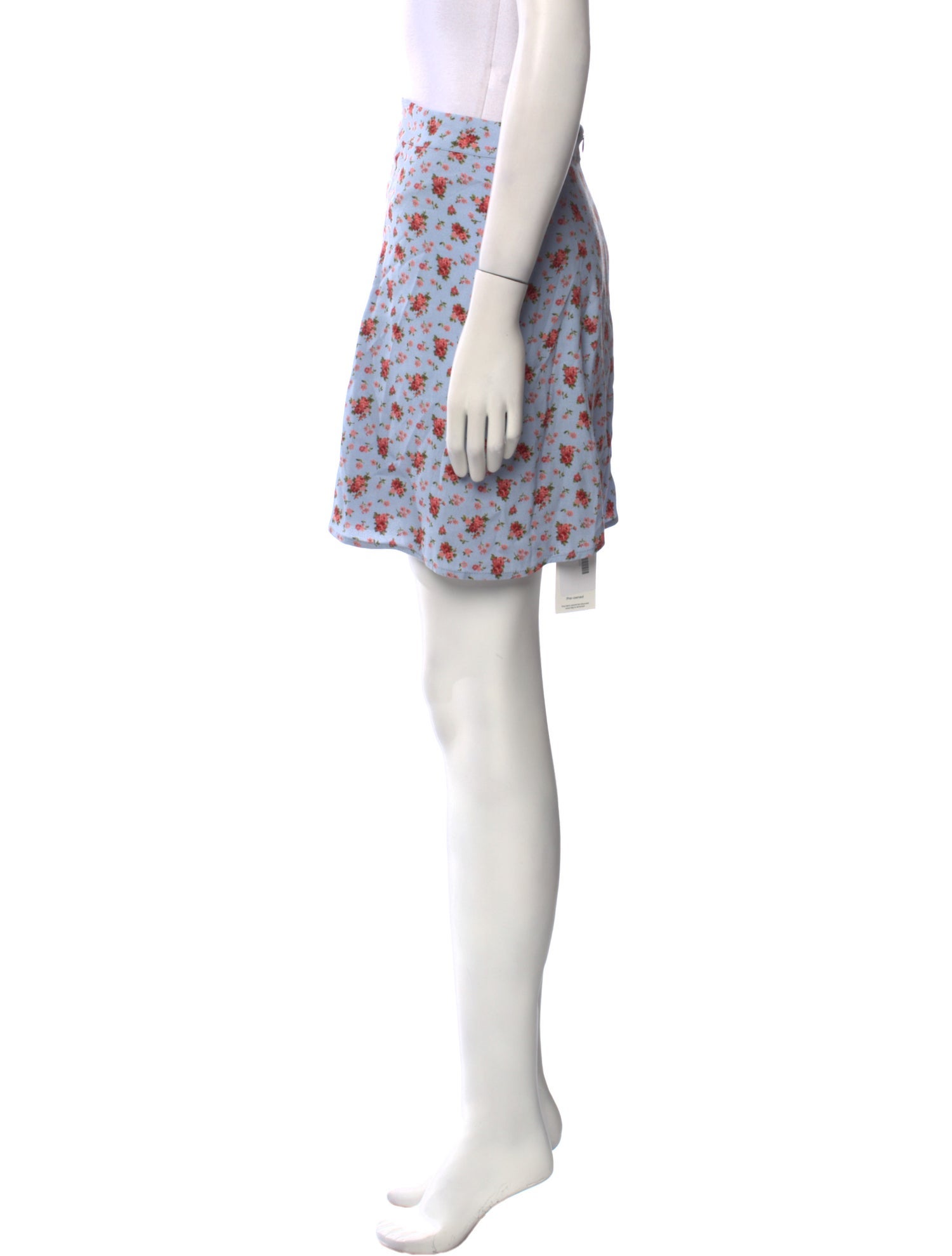 Reformation Floral Print Mini Skirt