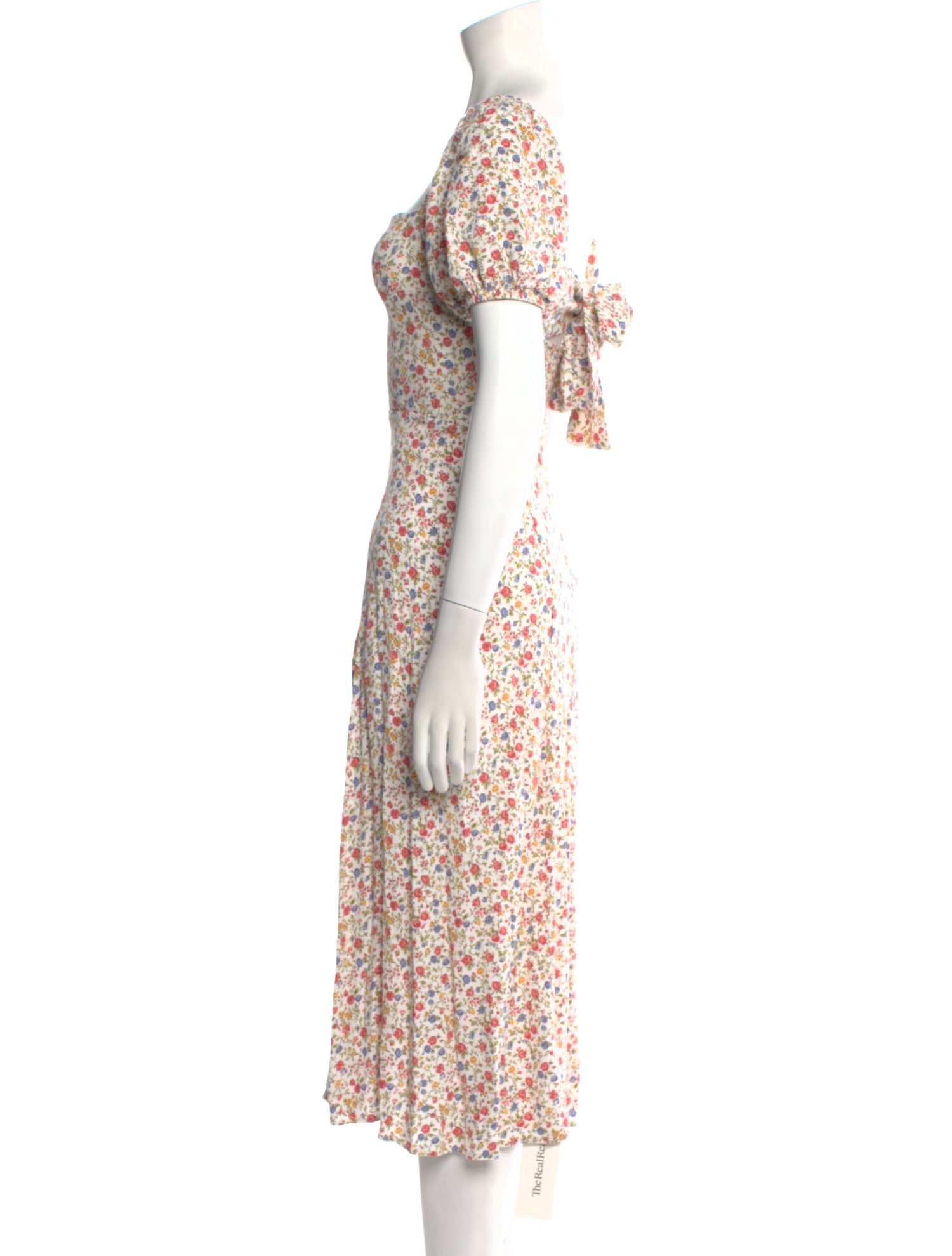 Reformation Floral Print Midi Length Dress