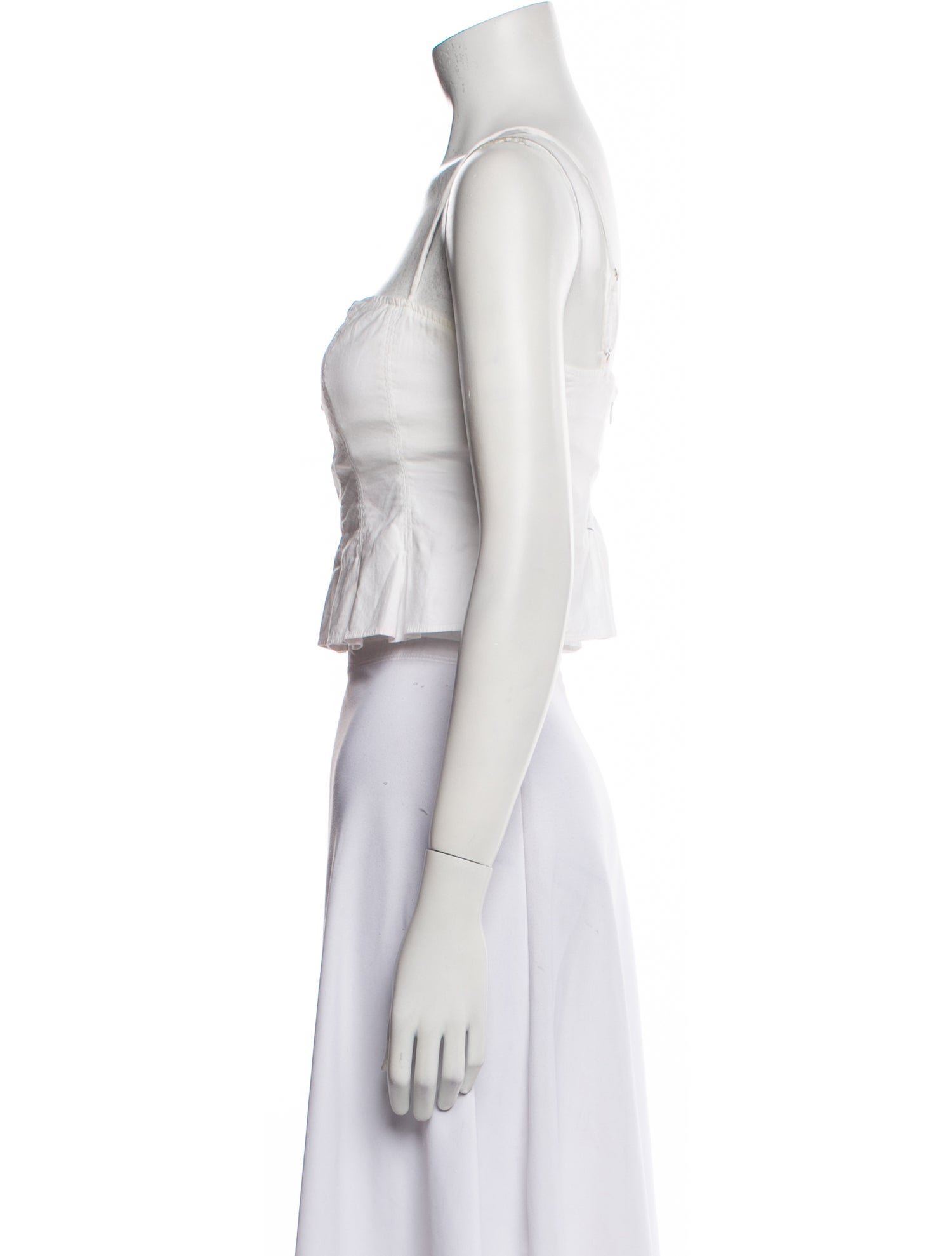 Reformation Square Neckline Sleeveless Crop Top