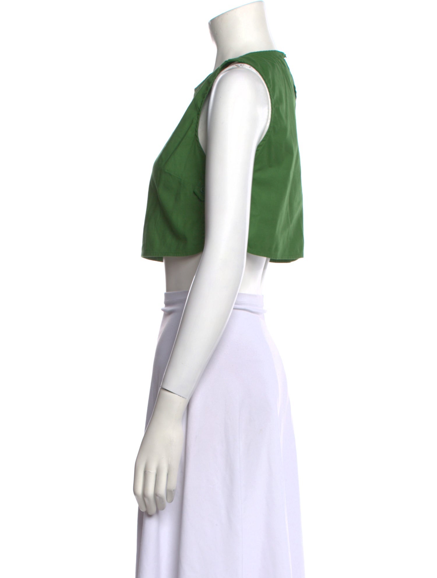 Reformation Bateau Neckline Sleeveless Crop Top