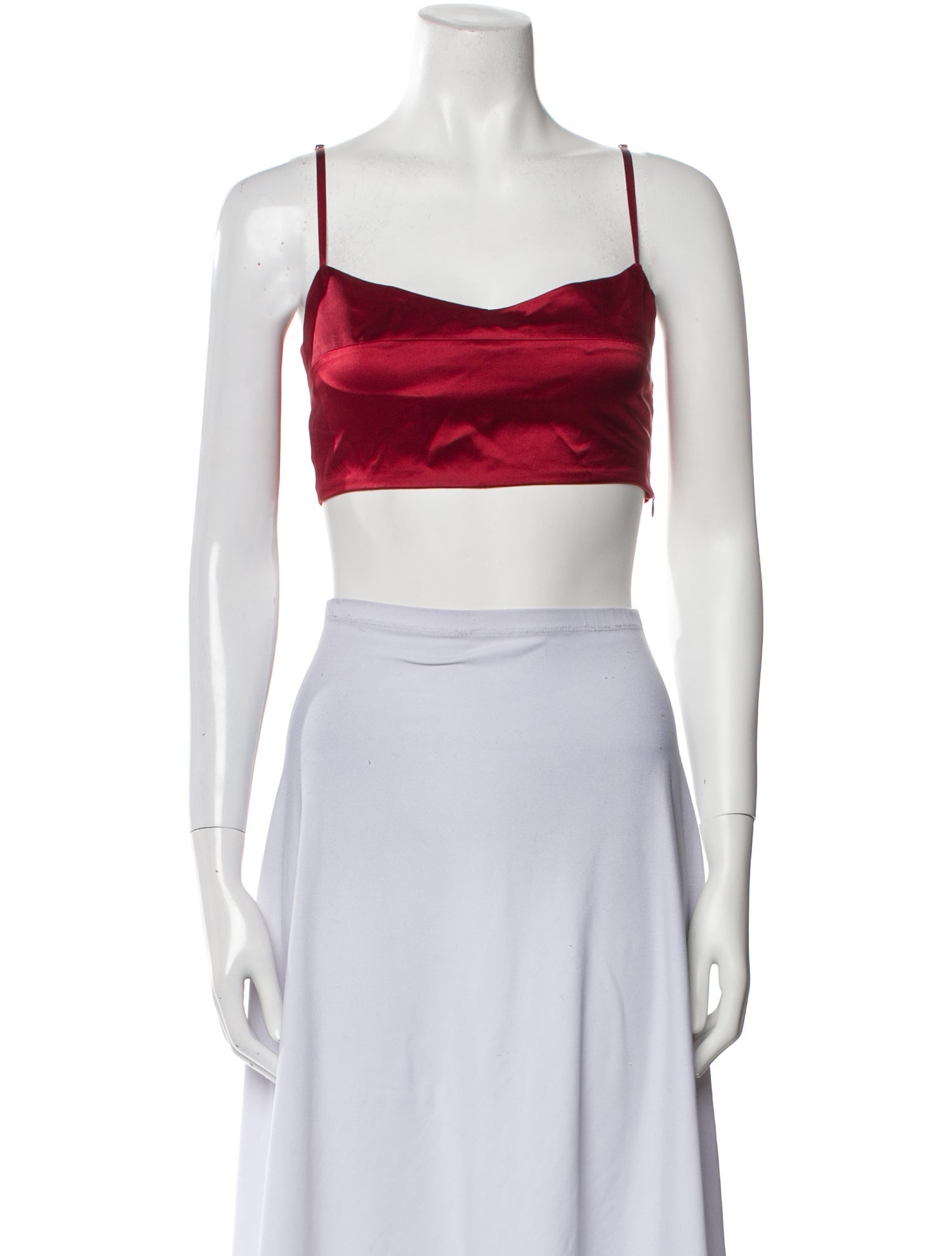 Reformation Silk Square Neckline Crop Top w/ Tags