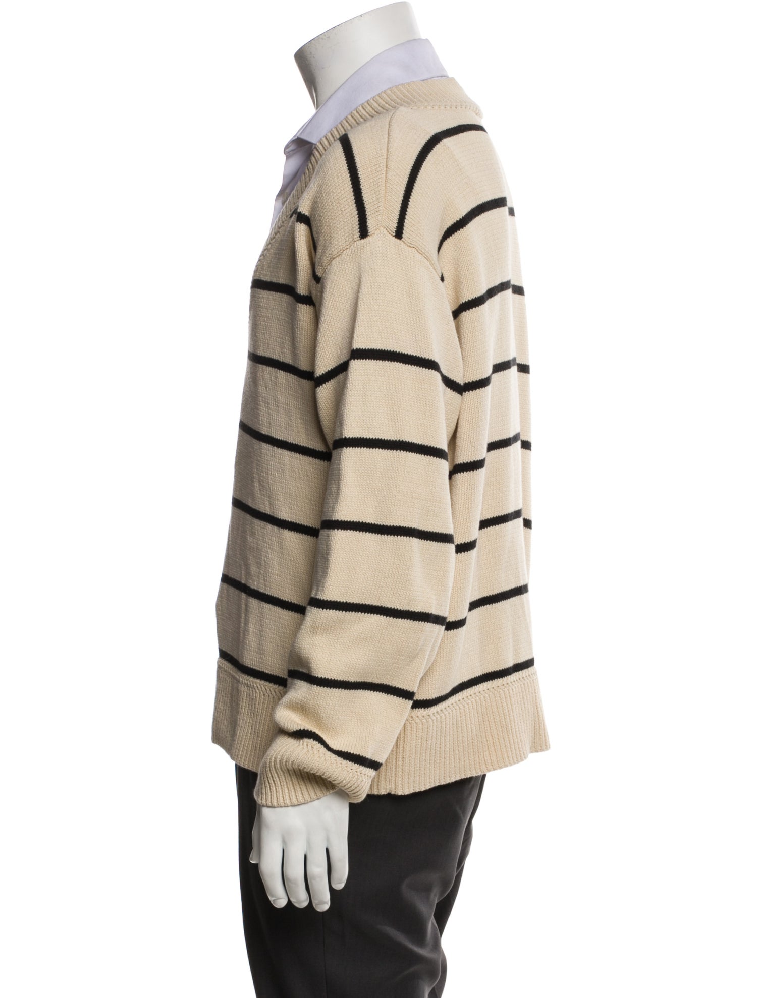 Reformation Striped V-Neck Pullover