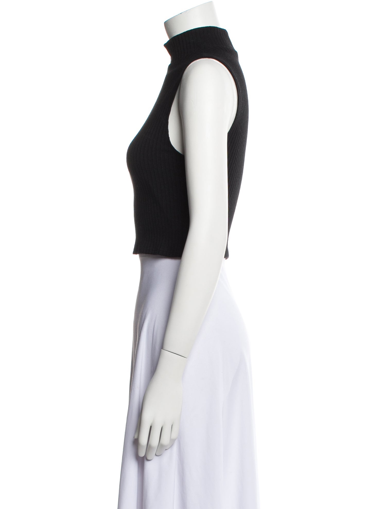 Reformation Mock Neck Sleeveless Crop Top
