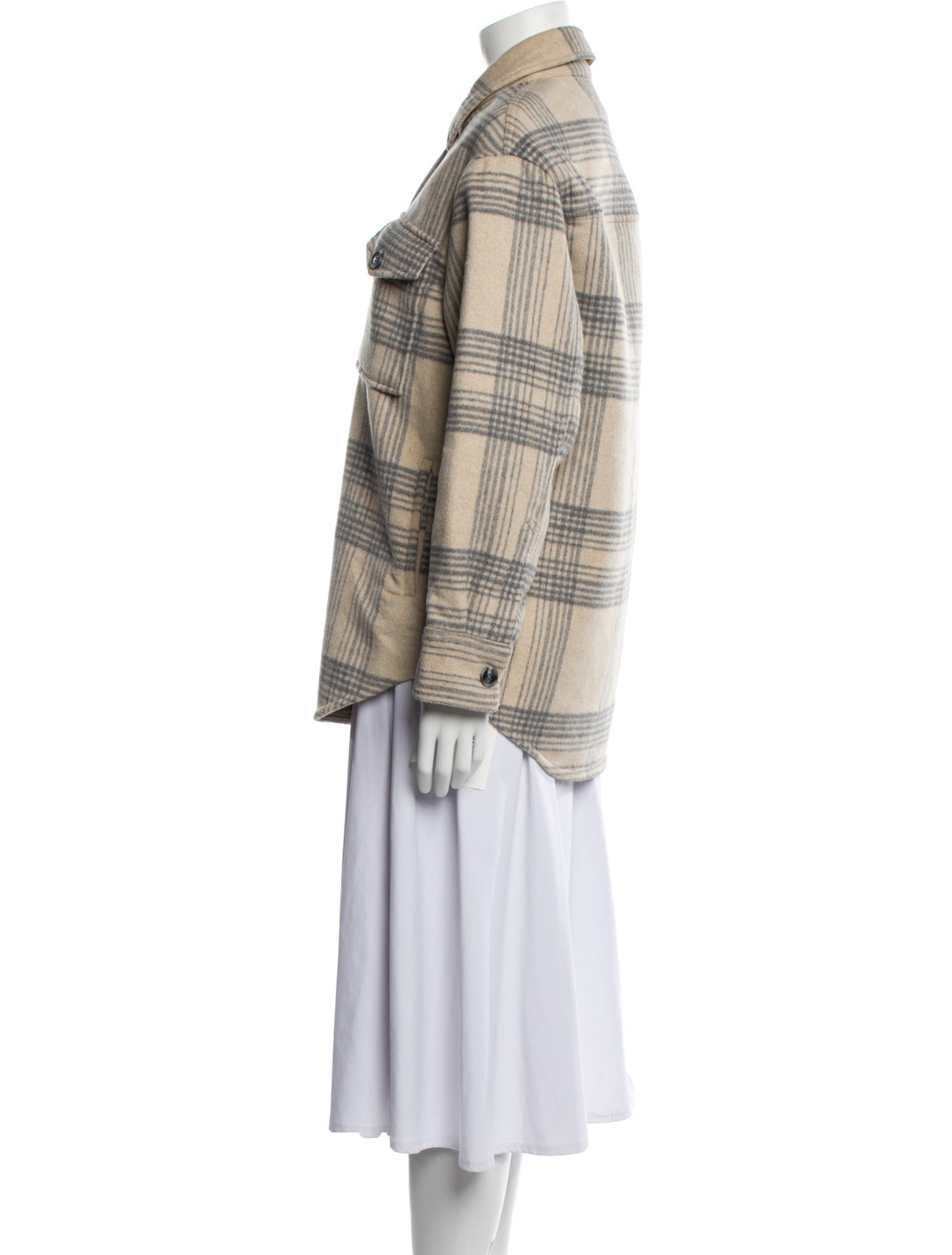 Reformation Plaid Print Utility Jacket