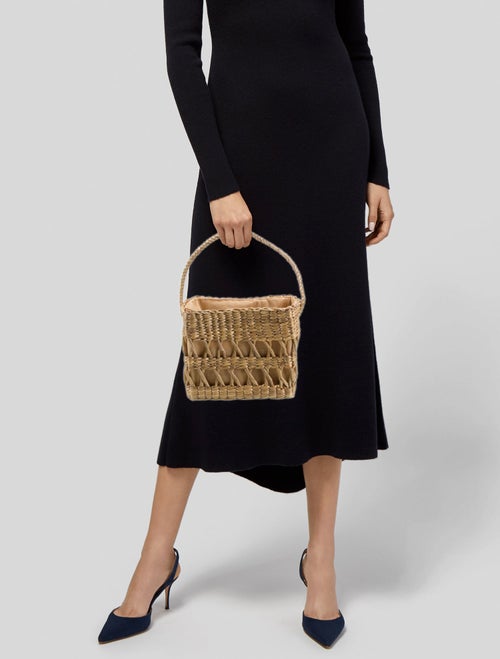 Reformation Wicker Top Handle Bag