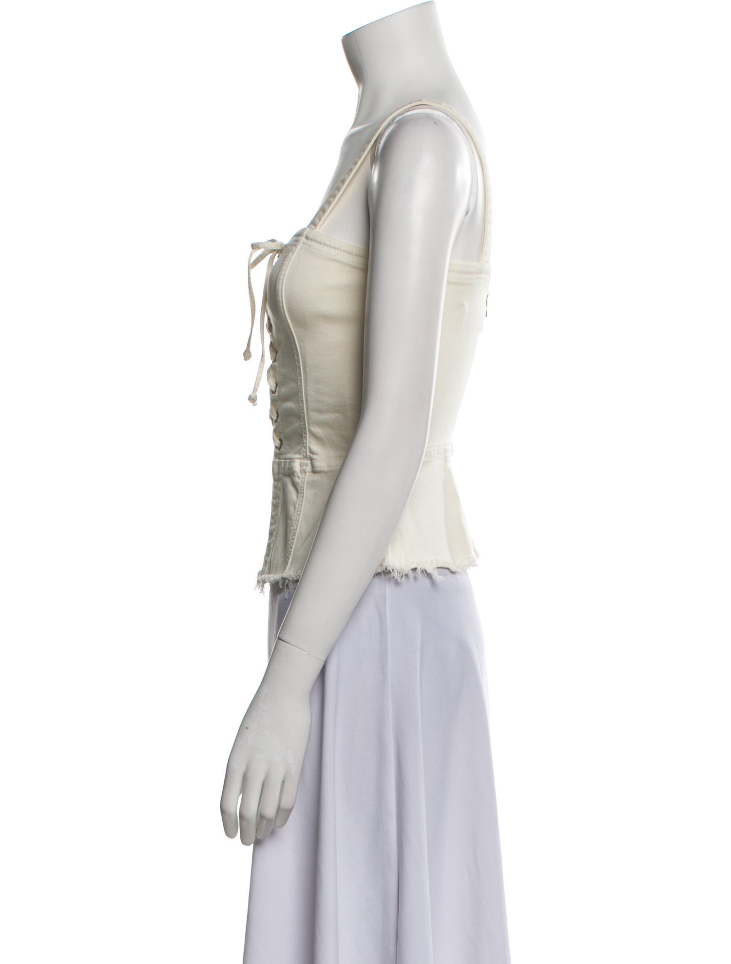 Reformation Square Neckline Sleeveless Crop Top