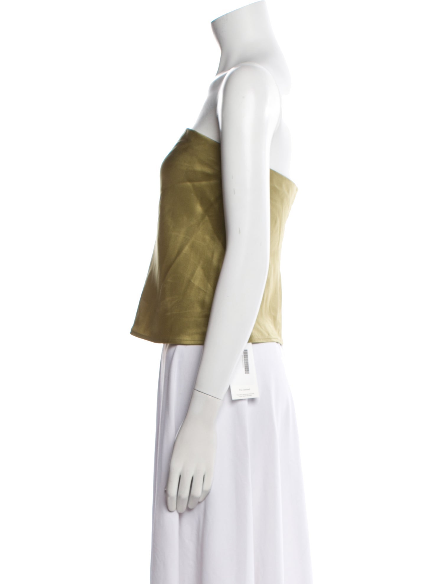 Reformation Silk Strapless Crop Top