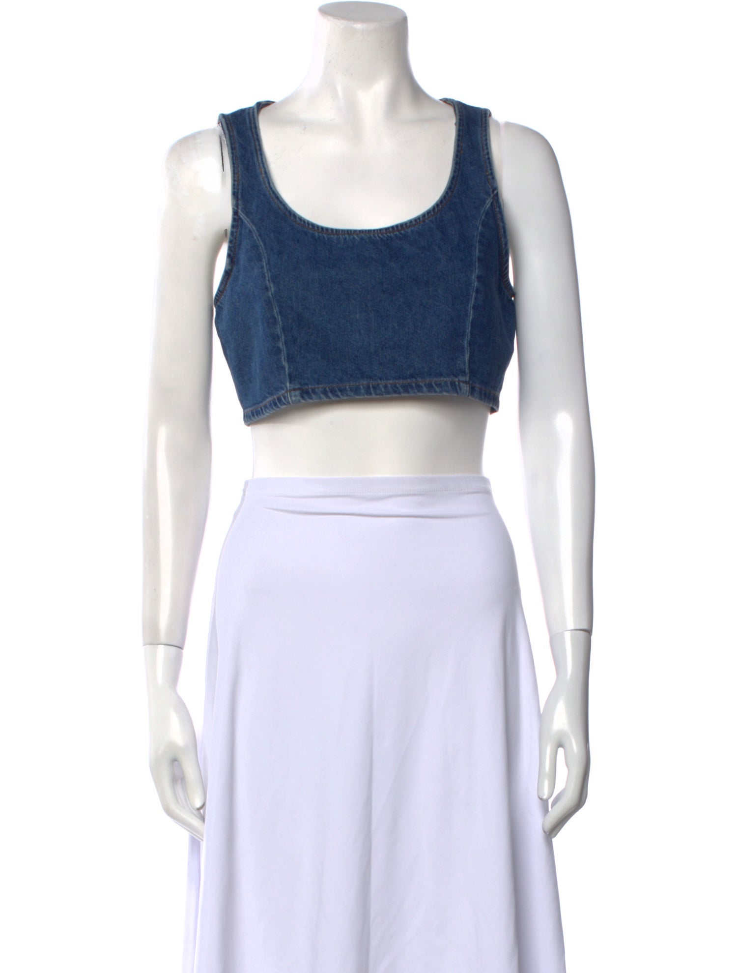 Reformation Scoop Neck Sleeveless Crop Top