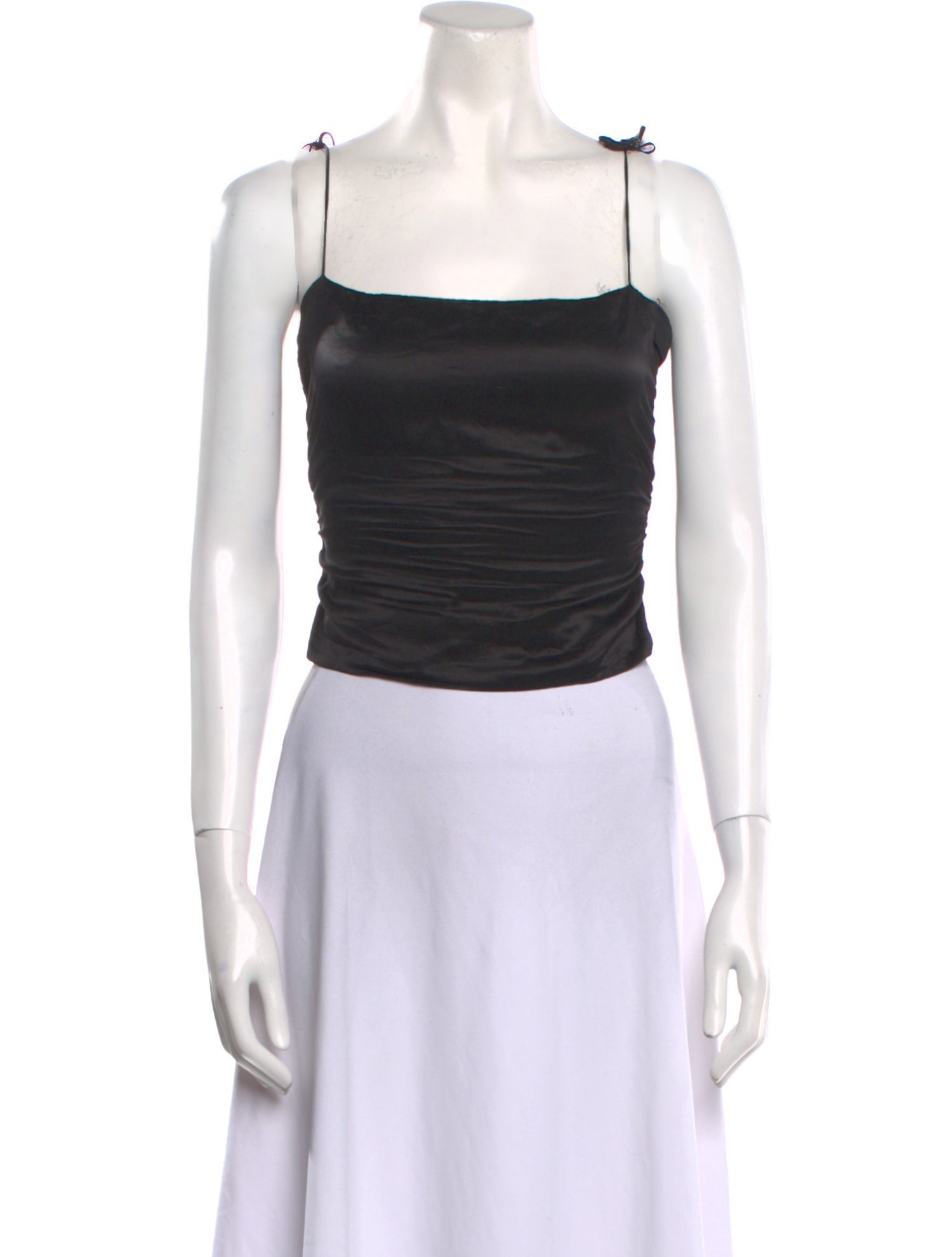 Reformation Silk Square Neckline Crop Top