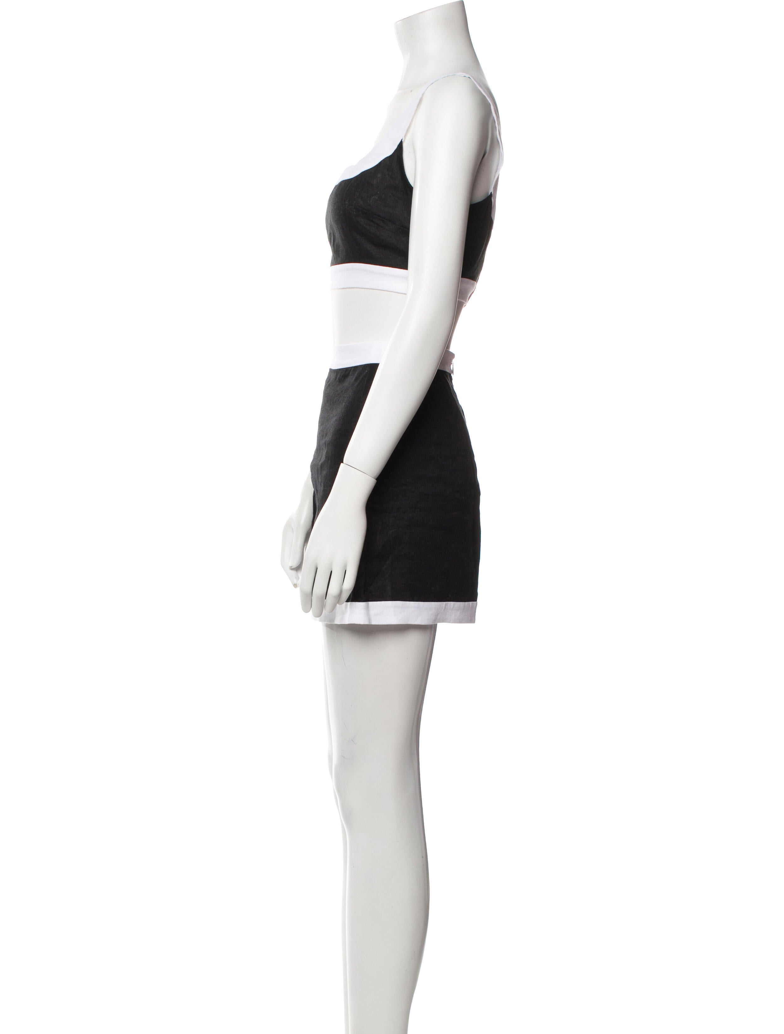 Reformation Linen Colorblock Pattern Skirt Set w/ Tags