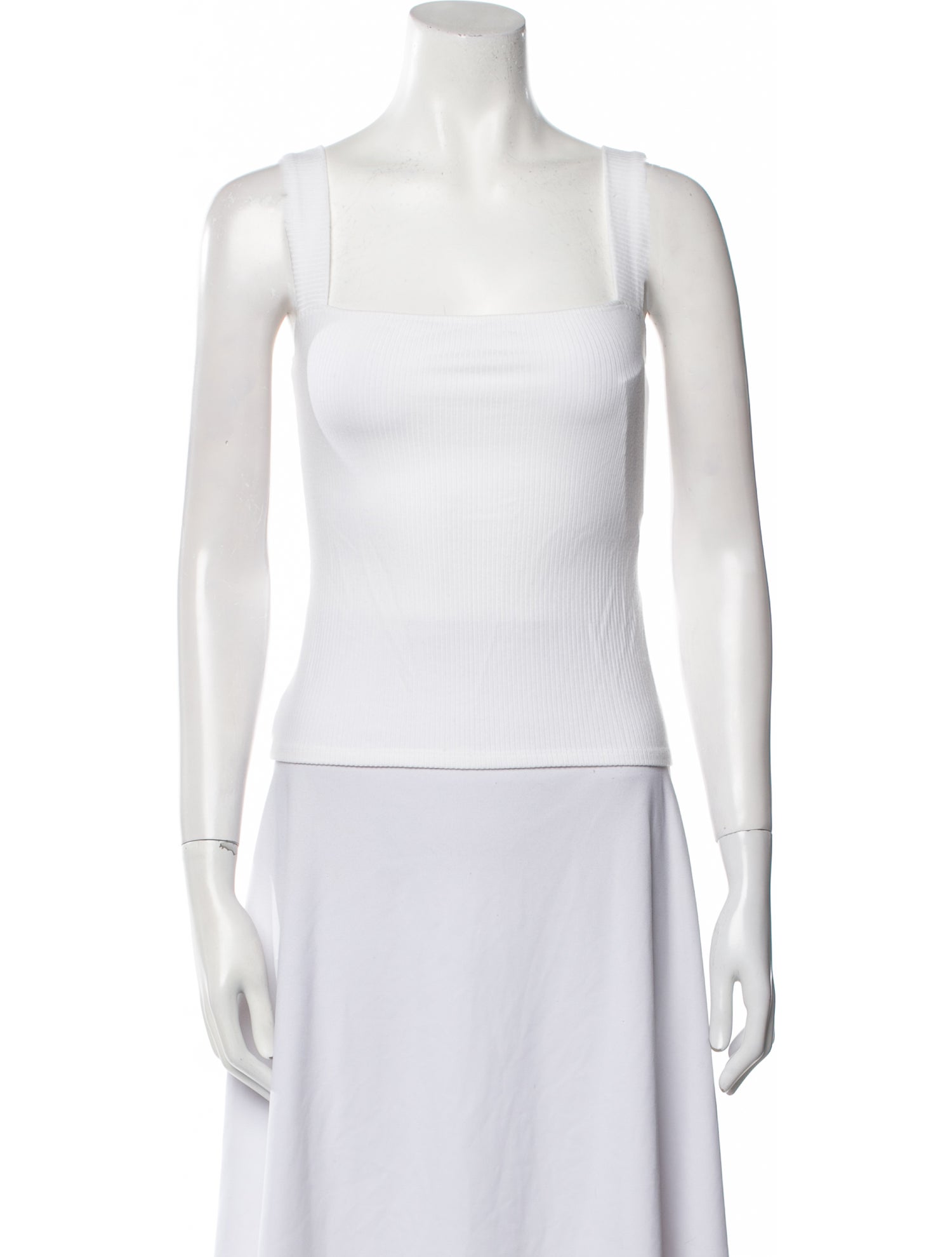 Reformation Square Neckline Sleeveless Crop Top