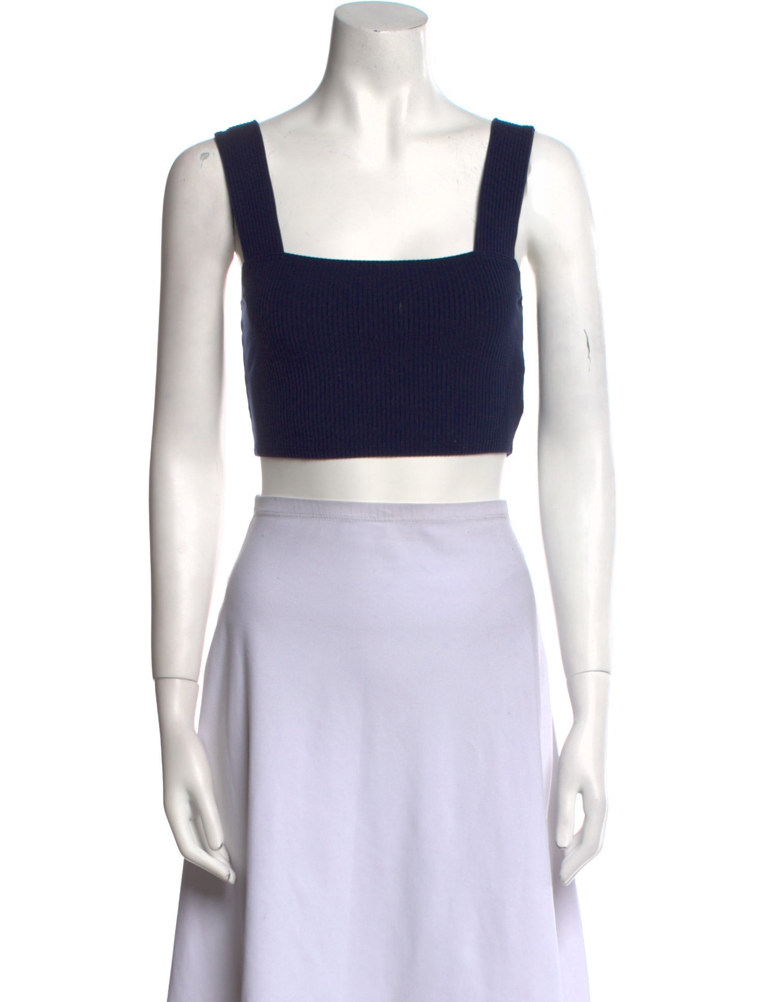 Reformation Square Neckline Sleeveless Crop Top