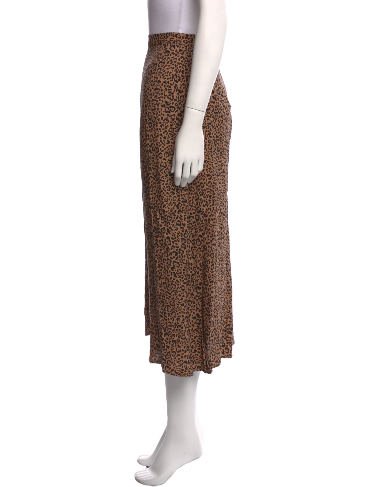 Reformation Animal Print Midi Length Skirt w/ Tags