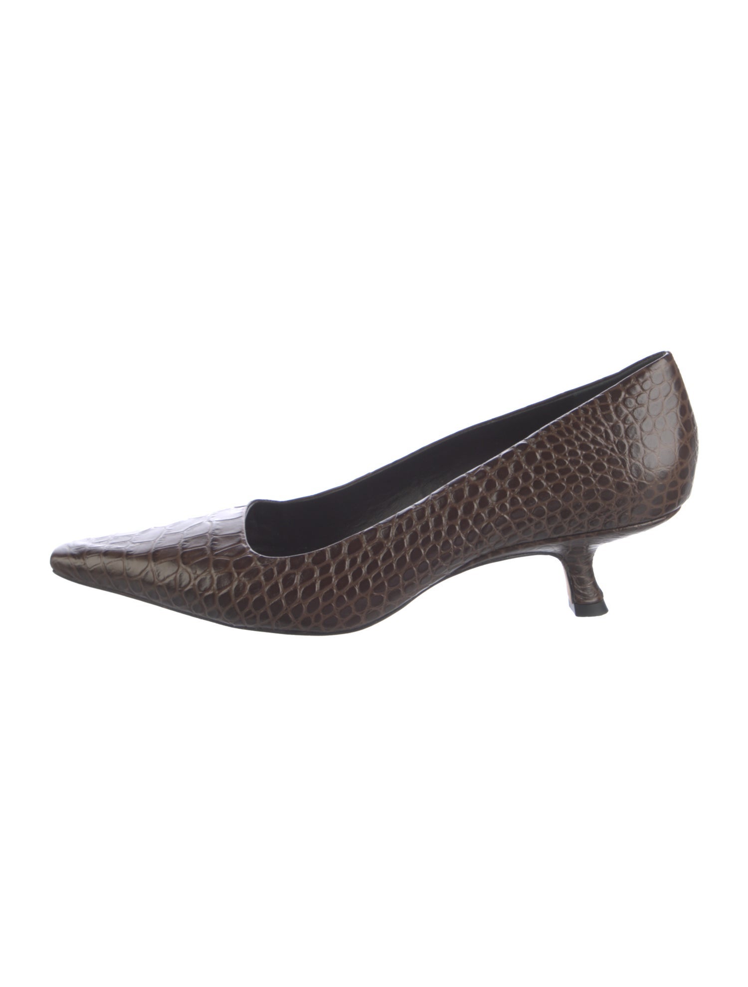 Reformation Embossed Leather Pumps