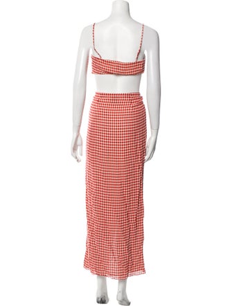 Reformation Plaid Print Pant Set