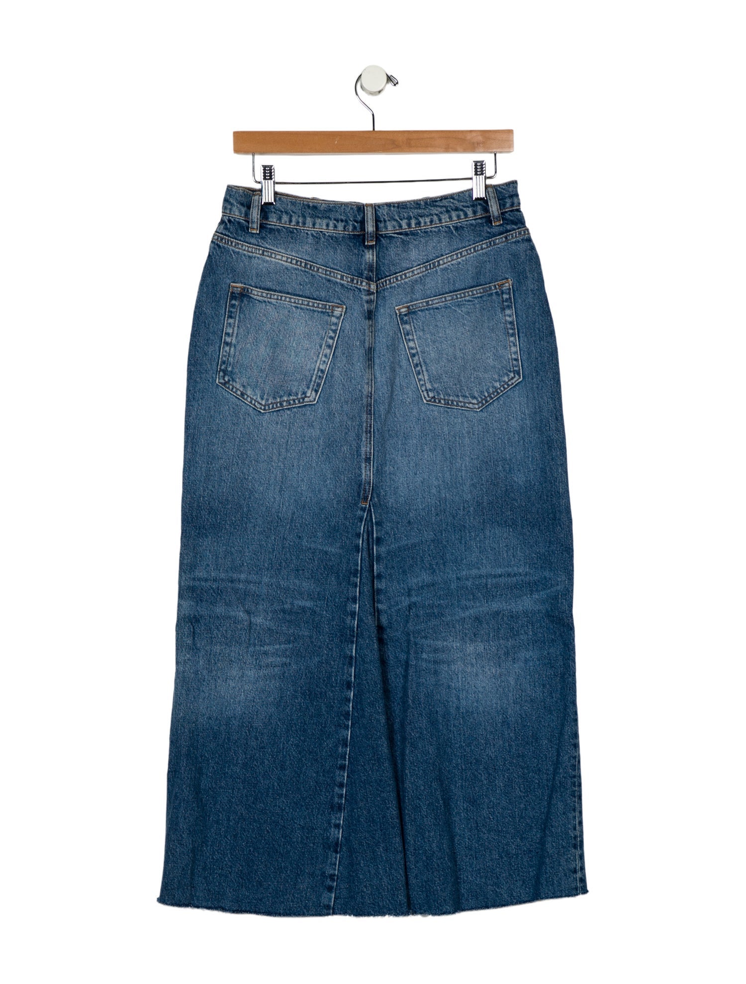 Reformation Raw-Edge Trim Midi Length Skirt