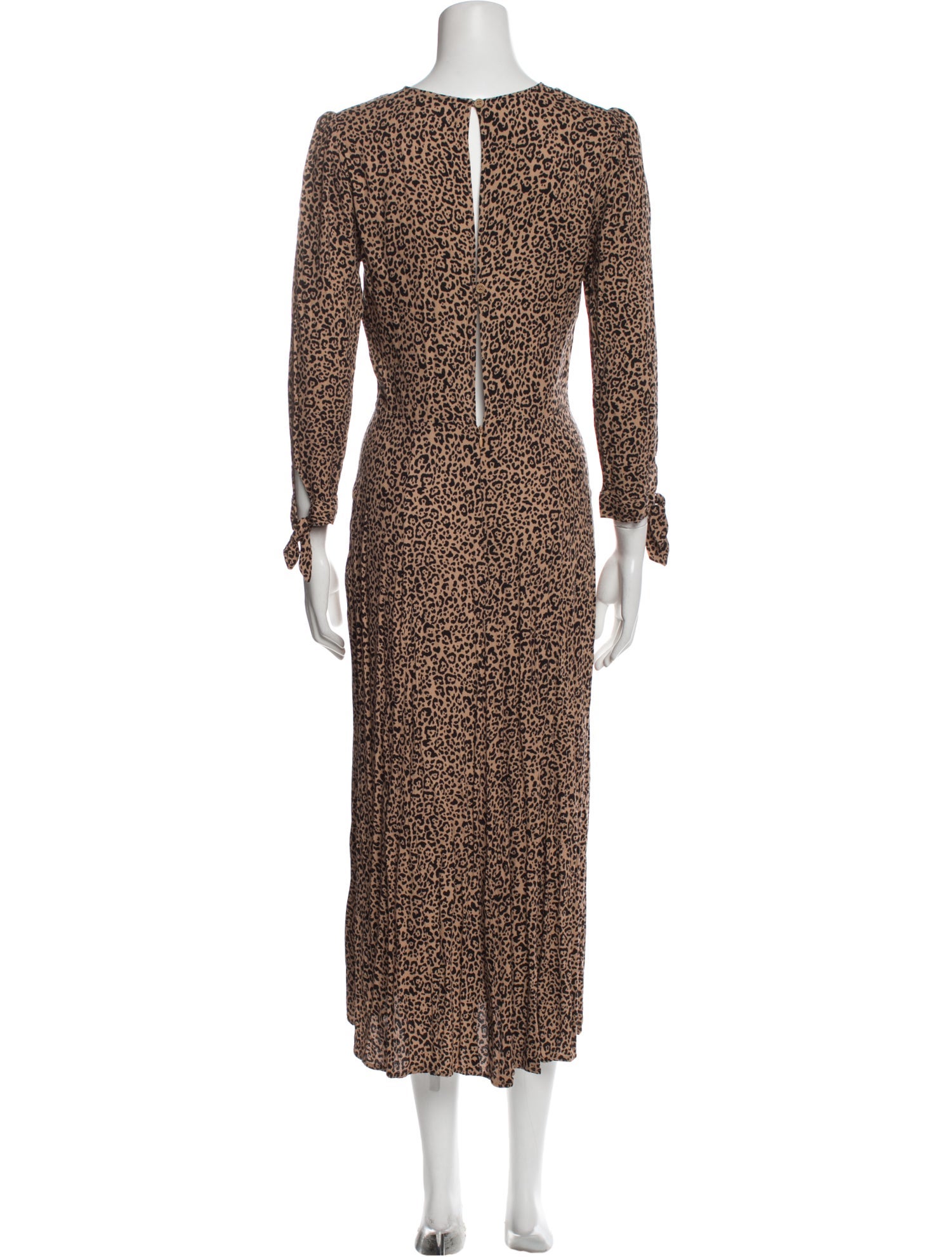 Reformation Animal Print Long Dress