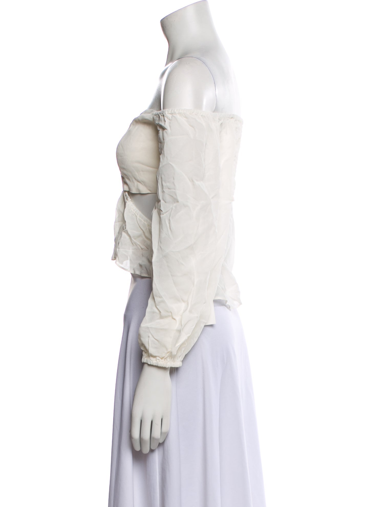 Reformation Off-The-Shoulder Three-Quarter Sleeve Crop Top w/ Tags