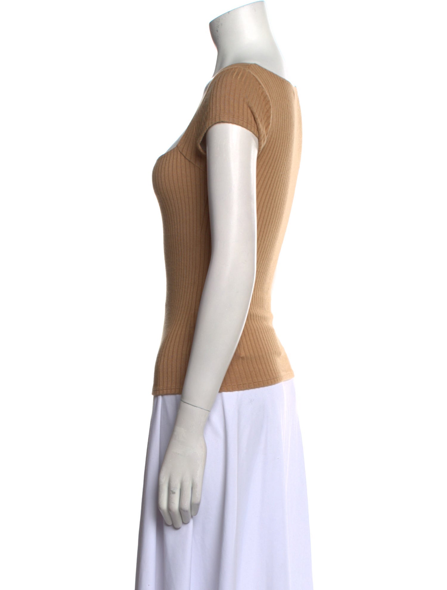 Reformation Square Neckline Short Sleeve Top