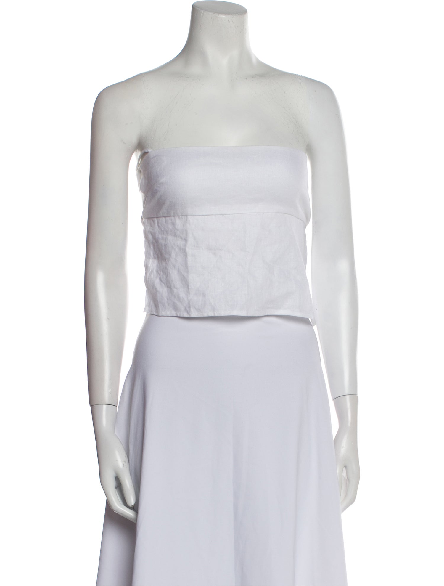 Reformation Linen Strapless Crop Top
