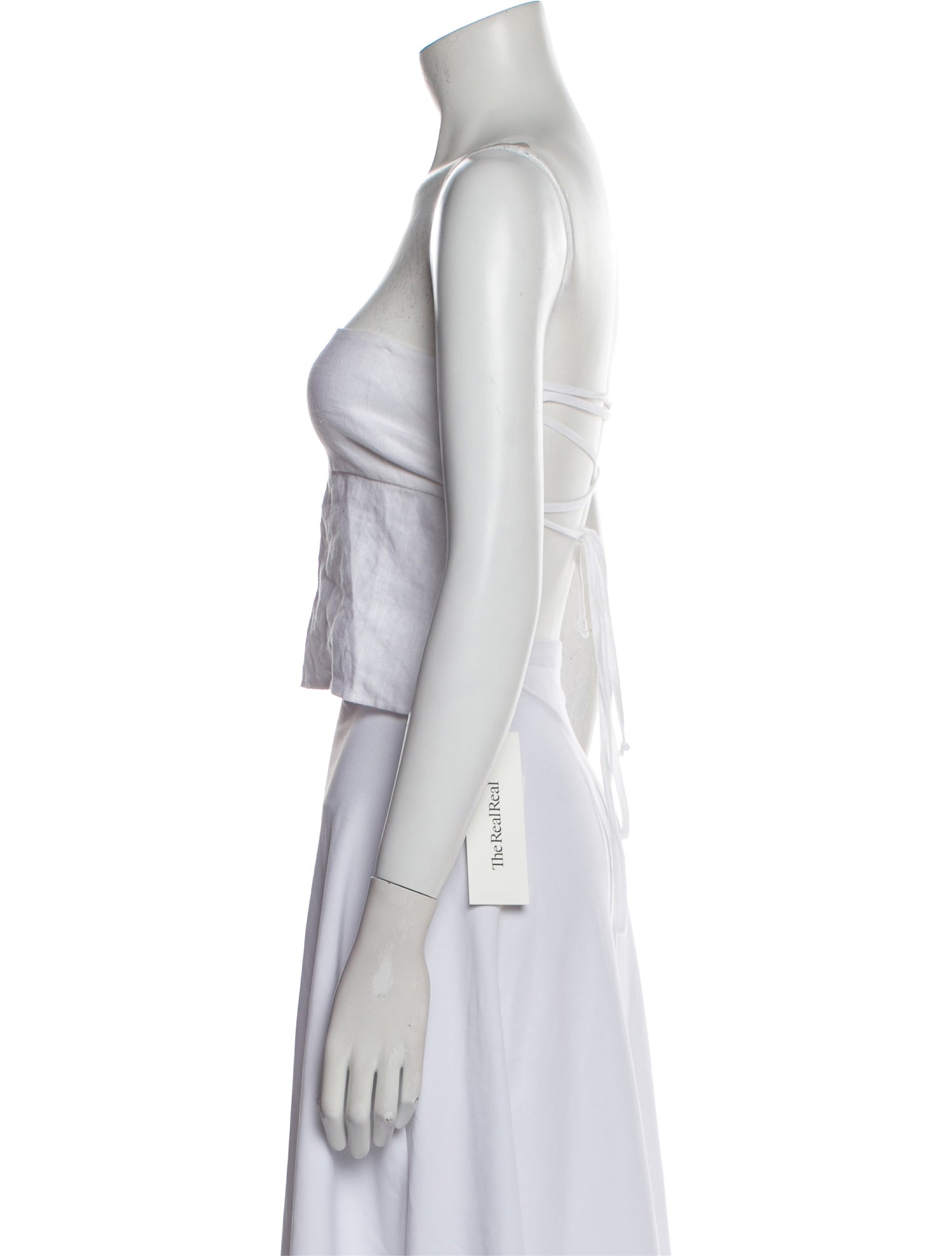 Reformation Linen Strapless Crop Top