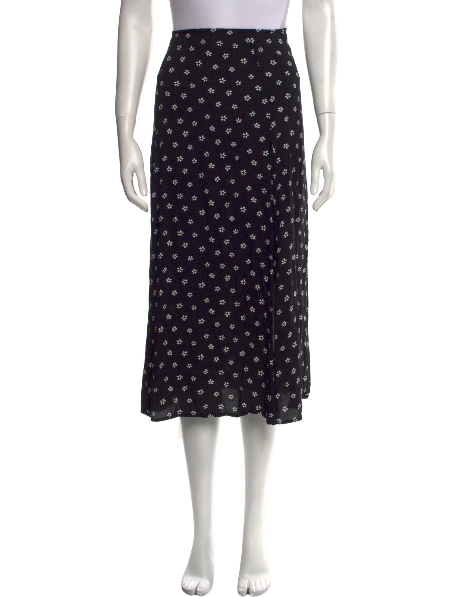 Reformation Polka Dot Print Midi Length Skirt