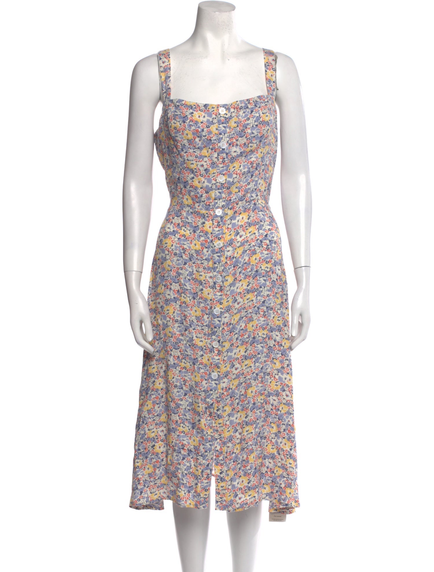 Reformation Floral Print Midi Length Dress