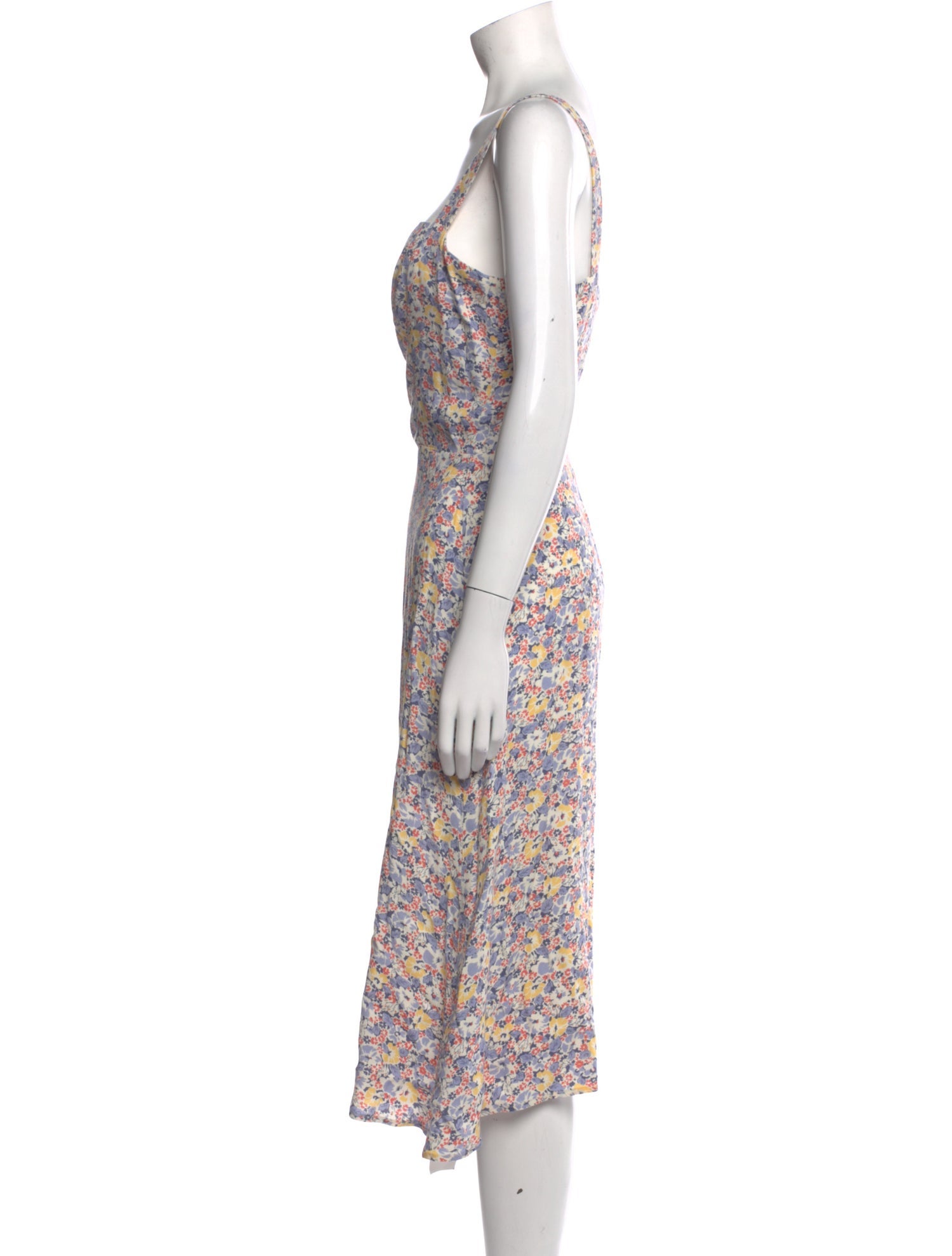 Reformation Floral Print Midi Length Dress